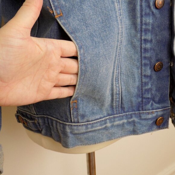 vintage wranglers denim jacket classic minimalist timeless - Picture 5 of 10
